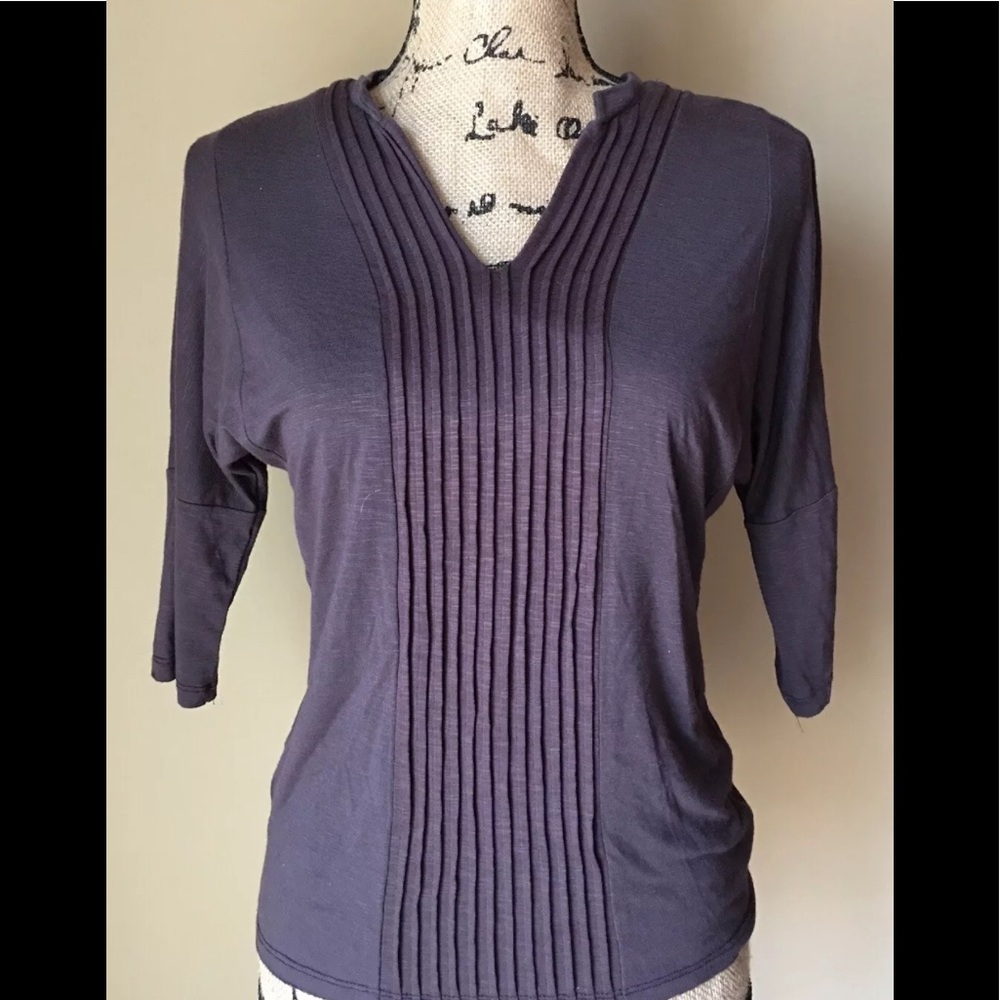 Anthro Dolan Left Coast Short Sleeve Plum Shirt XS